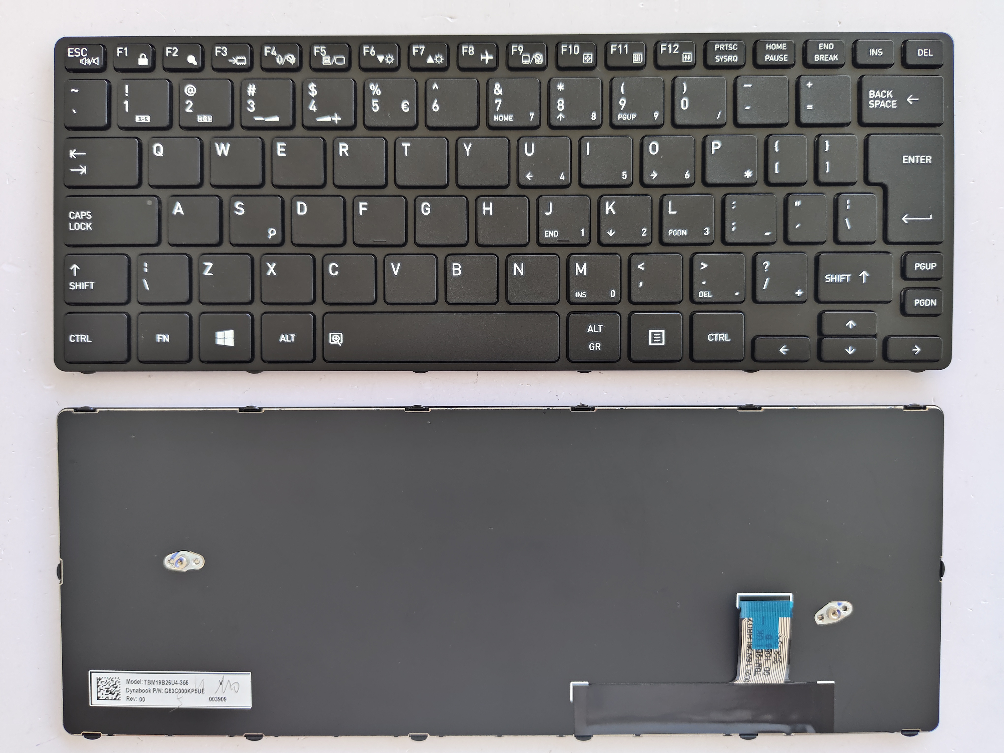 Picture of New Replacement Laptop Keyboard For TOSHIBA A30-E/A30-G/Dynabook portege a30-e tecra a30-g BLACK FRAME BLACK UI Layout